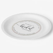 Elegant Bride Shower Paper Plates Papieren Bordje (Gekanteld)