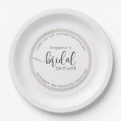 Elegant Bride Shower Paper Plates Papieren Bordje (Voorkant)