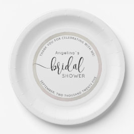 Elegant Bride Shower Paper Plates Papieren Bordje