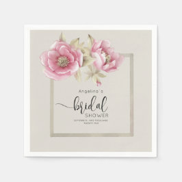 Elegant Bride Shower Paper Plates Servet