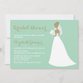 Elegant Bride Silhouette Bridal Shower Kaart (Voorkant)
