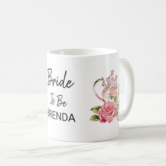 Elegant Bride to Be Tea Party Vrijgezellenfeest De Koffiemok (Voorkant rechts)