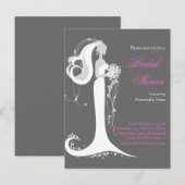 Elegant Bride Vrijgezellenfeest Party Invitation 4 Uitnodiging Briefkaart (Voorkant / Achterkant)