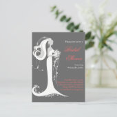Elegant Bride Vrijgezellenfeest Party Invitation 6 Uitnodiging Briefkaart (Staand voorkant)
