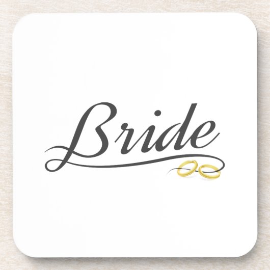 Elegant Bride Wedding Calligrafie | ONDERZETTER (Voorkant)