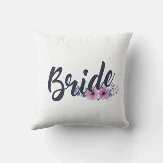 Elegant Bride Wedding Calligrafie | Sierkussen (Achterkant)
