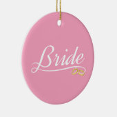Elegant Bride Wedding Calligraphy Ceramic Ornament (Rechts)