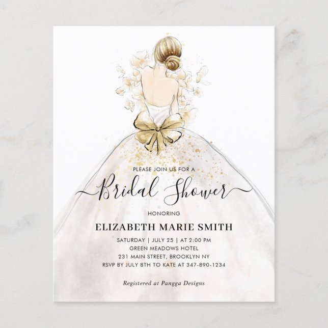 Elegant Bride Wedding Gown Dress Vrijgezellenfeest (Voorkant)