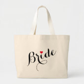 Elegant Bride Wedding Vrijgezellenfeest Grote Canv Grote Tote Bag (Voorkant)