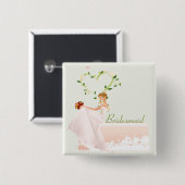Elegant Bridesmaid Button (Voorkant /achterkant)