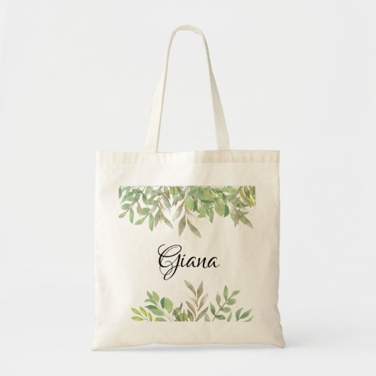 Elegant Bridesmaid Gift Foliage Tote Bag (Voorkant)