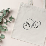 Elegant Bridesmaid Gift Monogram Canvas tas<br><div class="desc">Elegant bruidsmeisje cadeau. Monogram Design.</div>