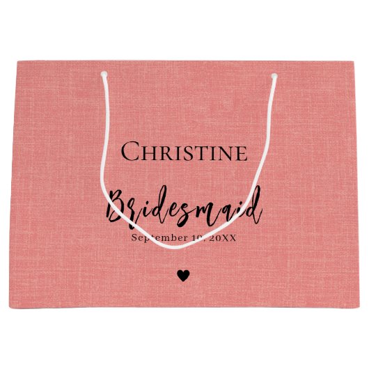 Elegant Bridesmaid Hartelijk dank Groot Cadeauzakje (Voorkant)