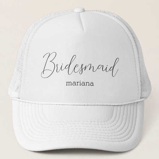 elegant bridesmaid noemt moderne chic trendy trucker pet (Voorkant)