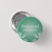 Elegant Bridesmaid Swirls 2 Munt Ronde Button 3,2 Cm (Voorkant /achterkant)