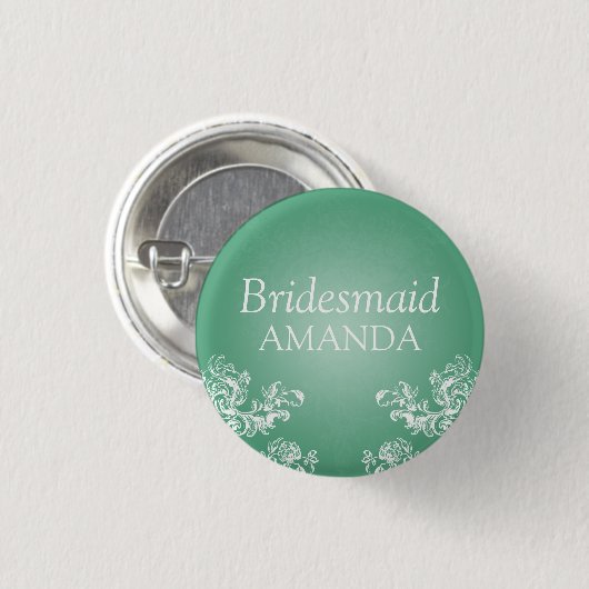 Elegant Bridesmaid  Swirls 2 Munt Ronde Button 3,2 Cm (Voorkant /achterkant)