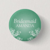 Elegant Bridesmaid  Swirls 2 Munt Ronde Button 3,2 Cm (Voorkant)