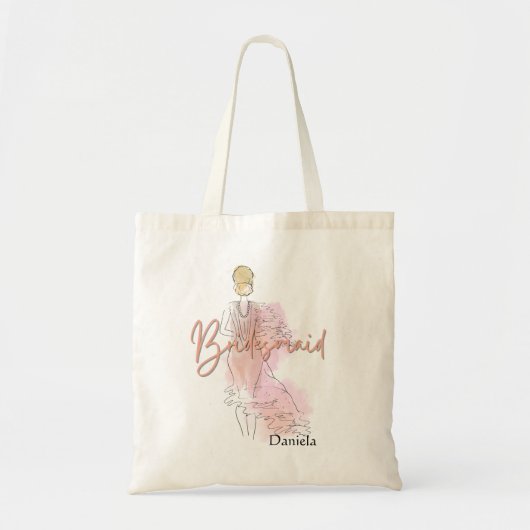 Elegant Bridesmaid Tote Bag (Voorkant)