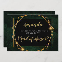 Elegant Bridesmaid voorstelkaart tropisch