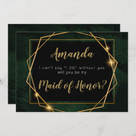 Elegant Bridesmaid voorstelkaart tropisch Kaart