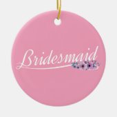 Elegant Bridesmaid Weddenschap Ornament (Voorkant)