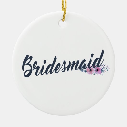Elegant Bridesmaid Weddenschap Ornament (Voorkant)