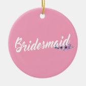 Elegant Bridesmaid Weddenschap Ornament (Voorkant)