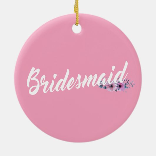 Elegant Bridesmaid Weddenschap Ornament (Achterkant)