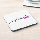 Elegant Bridesmaid Wedding Calligrafie | ONDERZETT Bier Onderzetter (Linkerzijde)