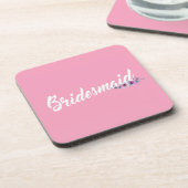 Elegant Bridesmaid Wedding Calligrafie | ONDERZETT Bier Onderzetter (Linkerzijde)