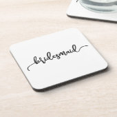 Elegant Bridesmaid Wedding Calligrafie | ONDERZETT Bier Onderzetter (Linkerzijde)