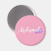 Elegant Bridesmaid Wedding Calligraphy Magnet (Voorkant / Achterkant)