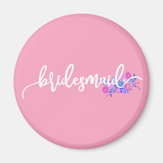 Elegant Bridesmaid Wedding Calligraphy Magnet (Voorkant)