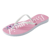 Elegant Bridesmaid Wedding Calligraphy Teenslipper Teenslippers (Schuin)