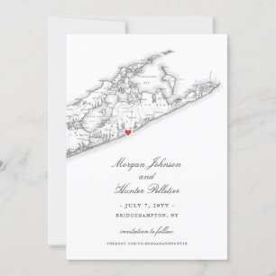 Elegant Bridgehampton Tennis & Surf Club Bruiloft Save The Date