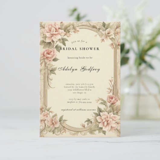 Elegant Bridgerton-geïnspireerd Vrijgezellenfeest Kaart (Staand voorkant)