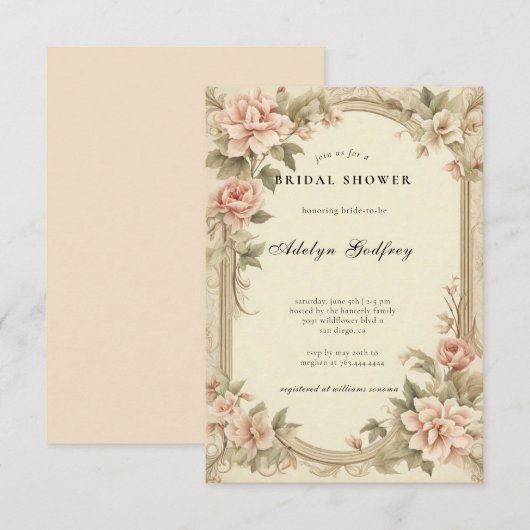 Elegant Bridgerton-geïnspireerd Vrijgezellenfeest Kaart (Voorkant / Achterkant)