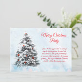 Elegant Briefkaart Style Christmas Design Party (Staand voorkant)