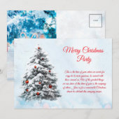 Elegant Briefkaart Style Christmas Design Party (Voorkant / Achterkant)