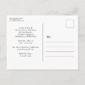 Elegant briefkaart van de de uitnodigingen van het (Achterkant)