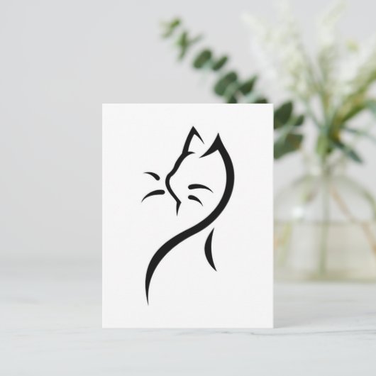 Elegant briefkaart van katten (Staand voorkant)