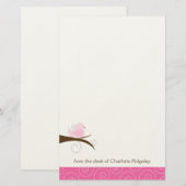 Elegant  Briefpapier  vogelpapier (Voorkant / Achterkant)