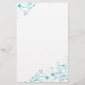 Elegant briefpapier - wervelingen en harten (Voorkant)