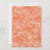 ELEGANT BRIGHT APRICOT DIAMOND BIRTHDAY PARTY KAART (Achterkant)