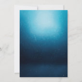 Elegant Bright Blue New Years Eve Party Kaart (Achterkant)