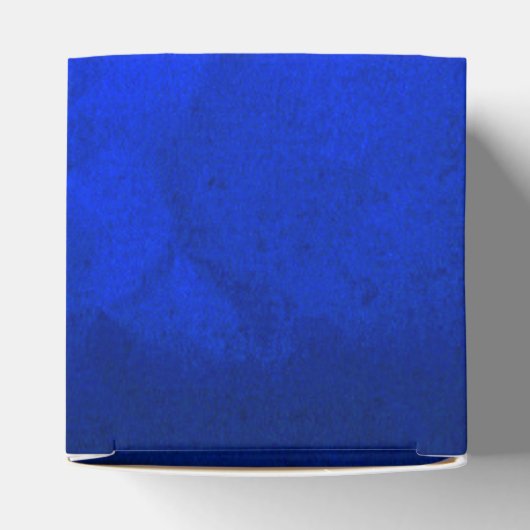 Elegant Bright Blue Silver Swirl Bedankdoosjes (Bovenkant)