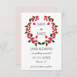 Elegant Bright Bougainvillea bewaart de Date Kaart