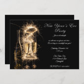 Elegant Bright Champagne New Years Eve Party Kaart (Voorkant / Achterkant)