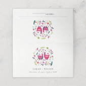 Elegant Bright Folk Boerderij Floral Tortelduifjes Plaatskaartje (Buitenkant ongevouwen)