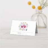 Elegant Bright Folk Boerderij Floral Tortelduifjes Plaatskaartje (Achterkant)